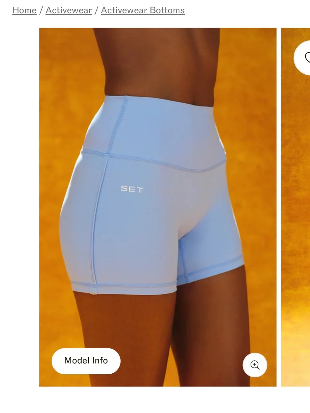 NWT SET Active Light Blue Scoop Neck Bralette & High-Waist Shorts Set
